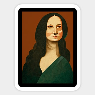 Modern Mona Lisa Sticker